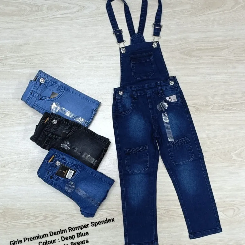 CHANEL Girls Premium Denim Romper Spandex Wholesale Bangladesh CHANEL Girls Premium Denim Romper Spandex Wholesale Bangladesh