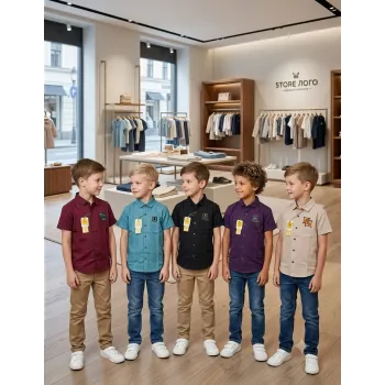 Boys Cherry Short Sleeve Shirt Wholesale Bangladesh