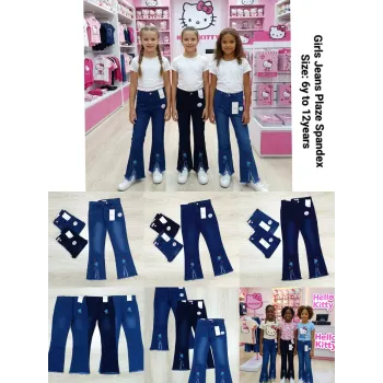 Hello Kitty Girls Jeans Palazzo Spandex Pant Wholesale Bangladesh