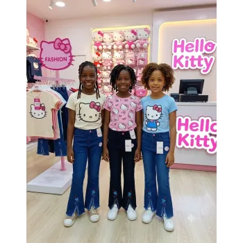 Hello Kitty Girls Jeans Palazzo Spandex Pant Wholesale Bangladesh