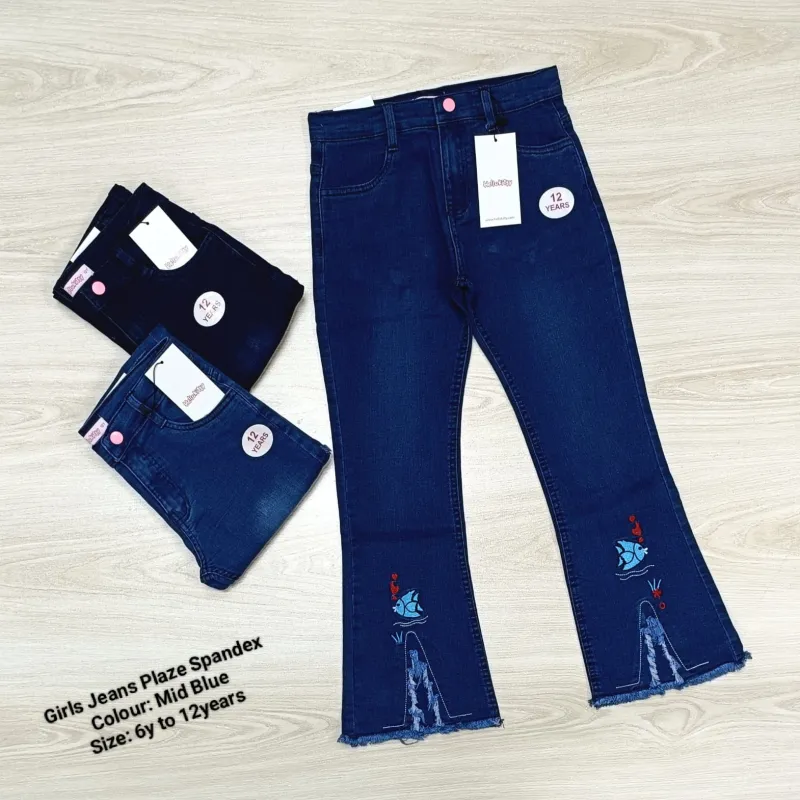 Hello Kitty Girls Jeans Palazzo Spandex Pant Wholesale Bangladesh