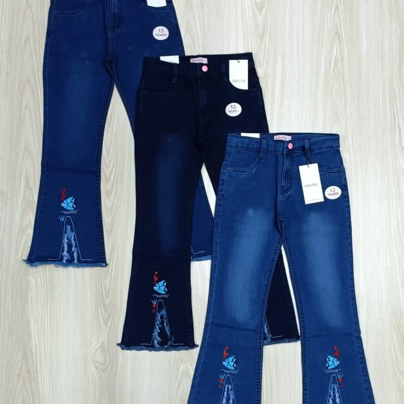 Hello Kitty Girls Jeans Palazzo Spandex Pant Wholesale Bangladesh