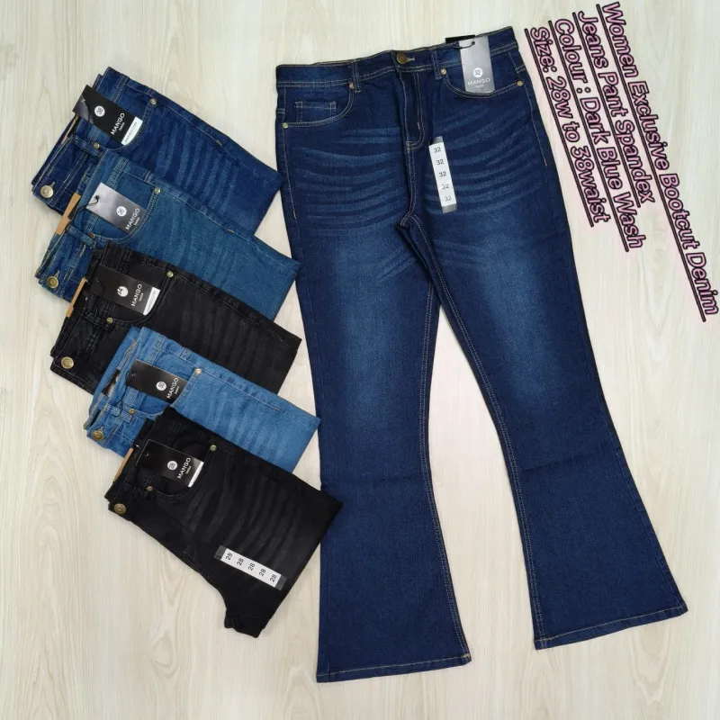 MANGO Women Exclusive Bootcut Denim Jeans Spandex Pant Wholesale Bangladesh MANGO Women Exclusive Bootcut Denim Jeans Spandex Pant Wholesale Bangladesh