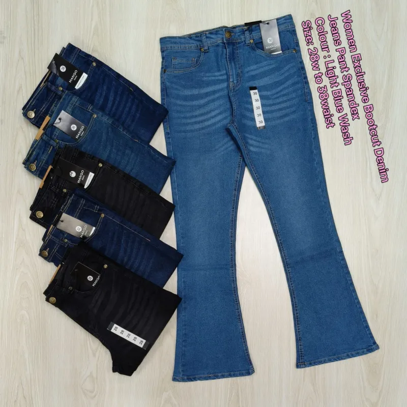 MANGO Women Exclusive Bootcut Denim Jeans Spandex Pant Wholesale Bangladesh MANGO Women Exclusive Bootcut Denim Jeans Spandex Pant Wholesale Bangladesh