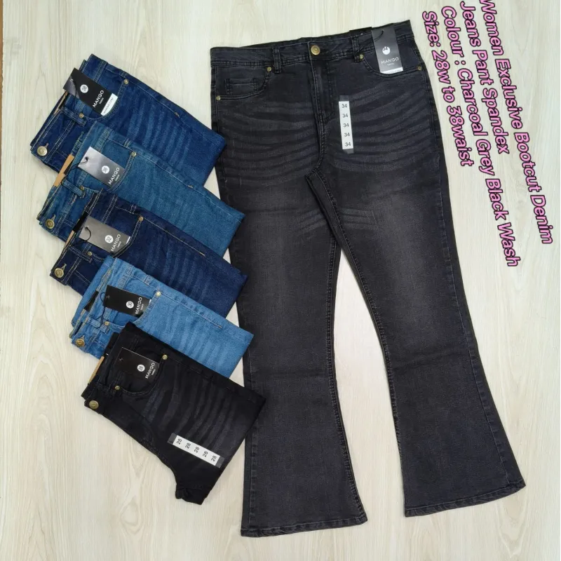 MANGO Women Exclusive Bootcut Denim Jeans Spandex Pant Wholesale Bangladesh MANGO Women Exclusive Bootcut Denim Jeans Spandex Pant Wholesale Bangladesh