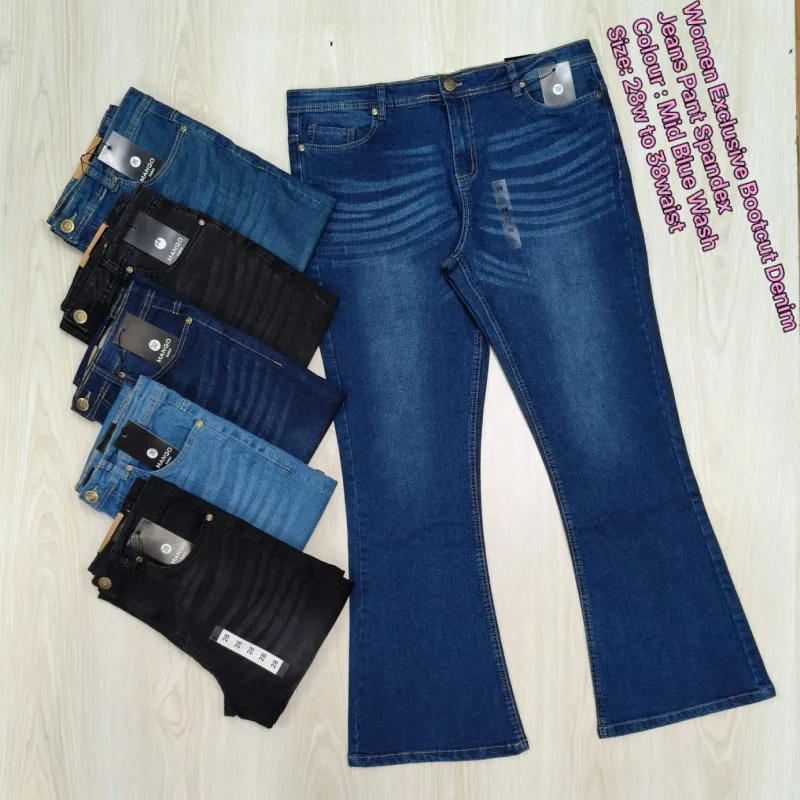 MANGO Women Exclusive Bootcut Denim Jeans Spandex Pant Wholesale Bangladesh MANGO Women Exclusive Bootcut Denim Jeans Spandex Pant Wholesale Bangladesh
