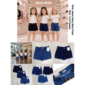 MIU MIU Girls Jeans Spandex Short Pant Wholesale Bangladesh