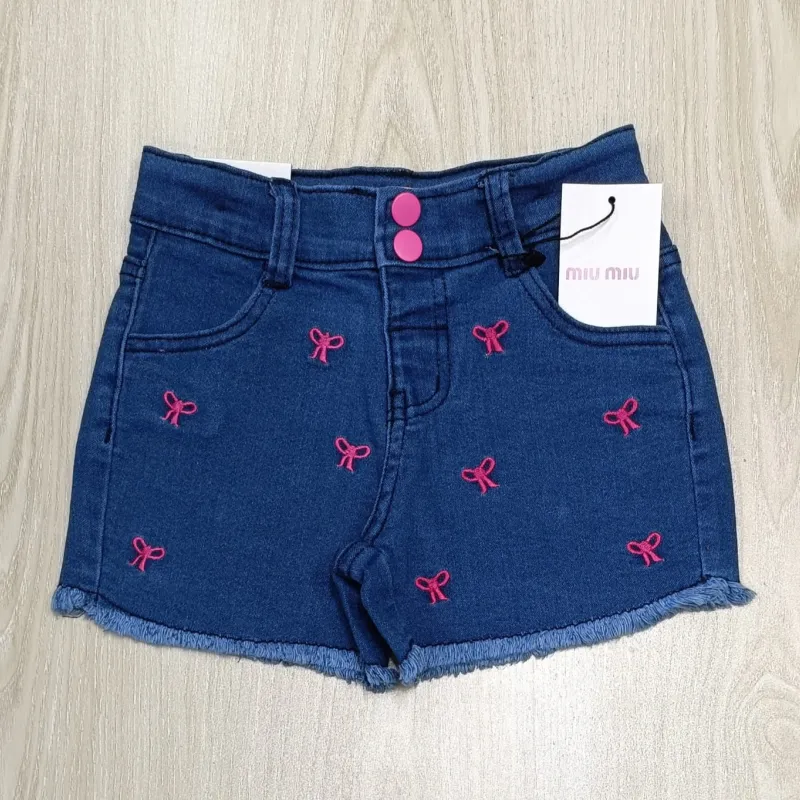 MIU MIU Girls Jeans Spandex Short Pant Wholesale Bangladesh