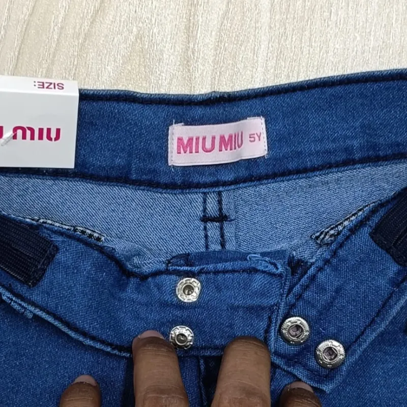 MIU MIU Girls Jeans Spandex Short Pant Wholesale Bangladesh