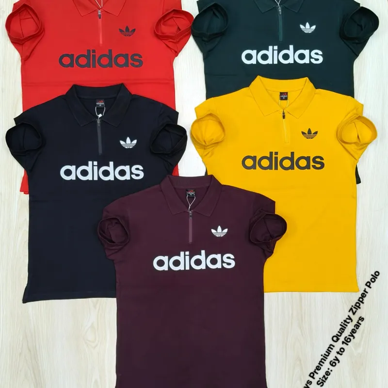 adidas Adult Boys Premium Zipper Polo Shirt Wholesale Bangladesh adidas Adult Boys Premium Zipper Polo Shirt Wholesale Bangladesh