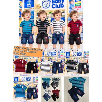Baby Boys' Premium 2-Piece T-Shirt & Denim Shorts Set (3-36 Months) — Wholesale Bangladesh