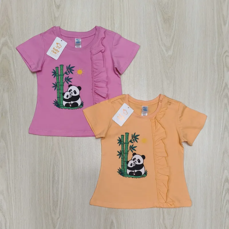 Baby Girls' Premium Cotton Short-Sleeve Design T-Shirt (3-36 Months) — Wholesale Bangladesh