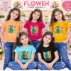 Girls' Premium Cotton Design Short-Sleeve T-Shirt (2-8 Years) — Wholesale Bangladesh