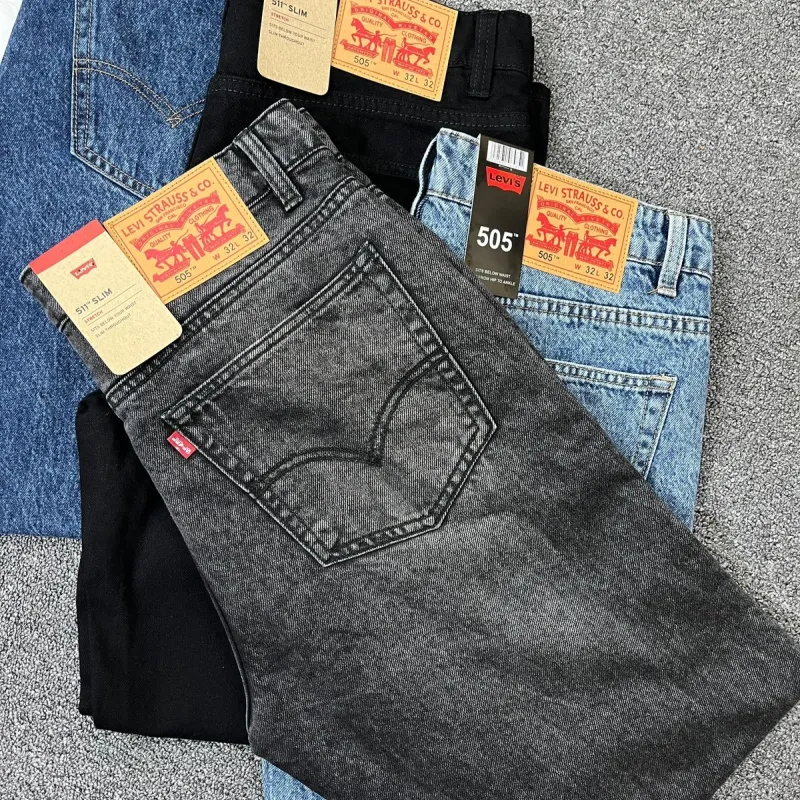 Levi's 100% Export Men's Baggy Denim Pant Wholesale Bangladesh (505/511 Label)