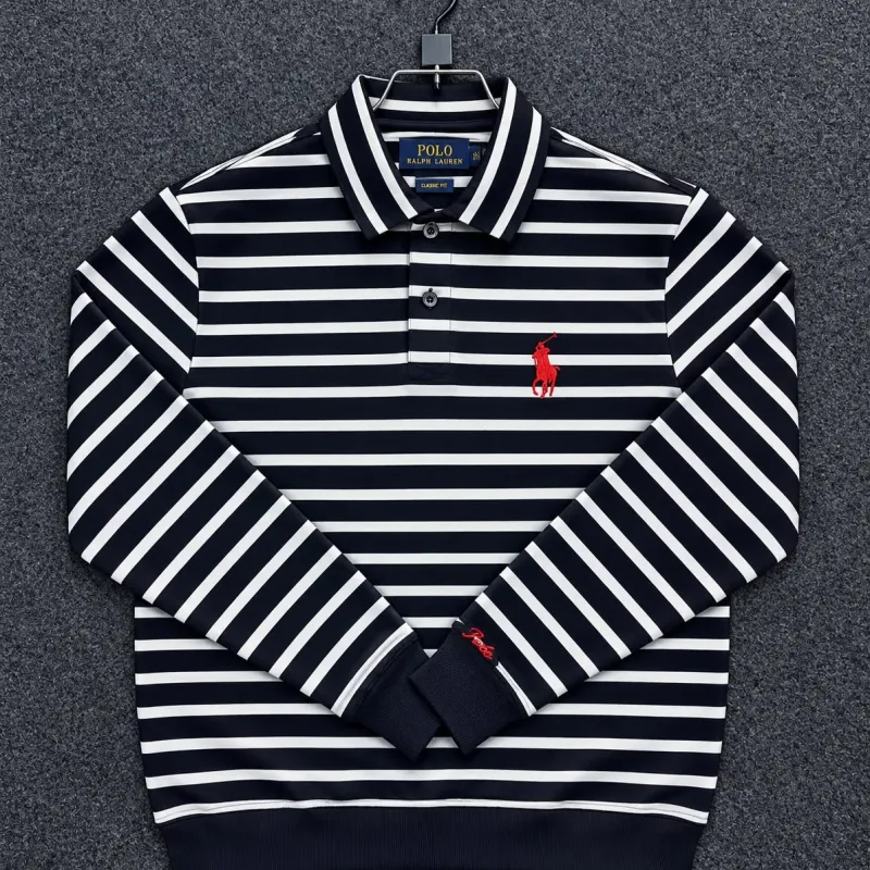 Ralph Lauren Big Premium Striped Long Sleeve Polo Shirt Wholesale Bangladesh