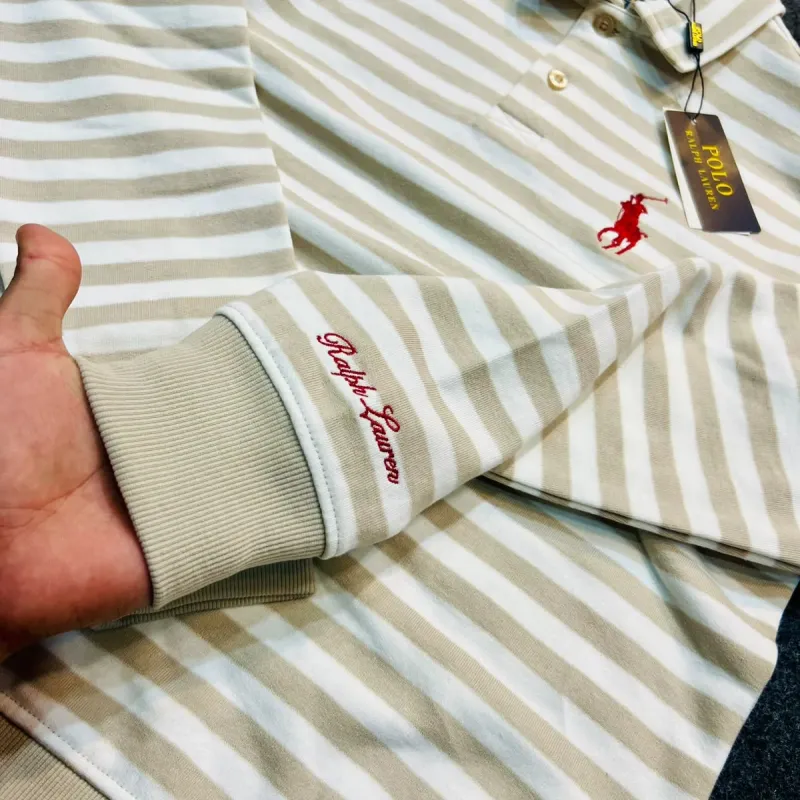 Ralph Lauren Big Premium Striped Long Sleeve Polo Shirt Wholesale Bangladesh