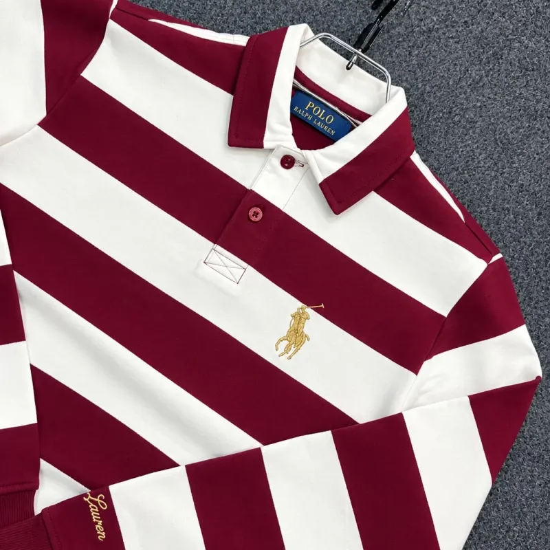 Ralph Lauren Big Premium Striped Long Sleeve Polo Shirt Wholesale Bangladesh