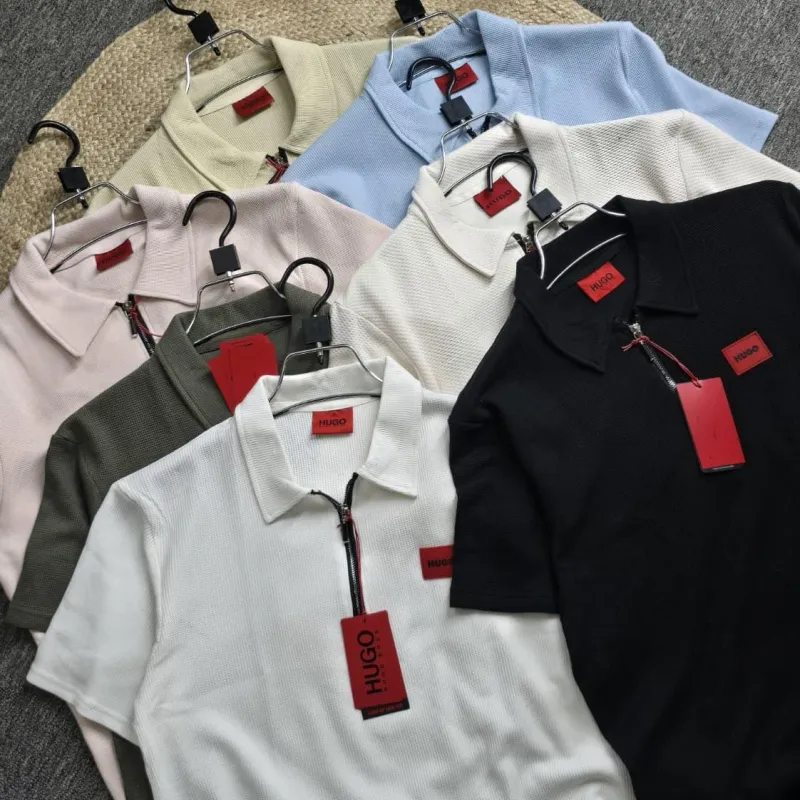 Hugo Boss Men's Premium Half Zipper Polo T-Shirt Wholesale Bangladesh