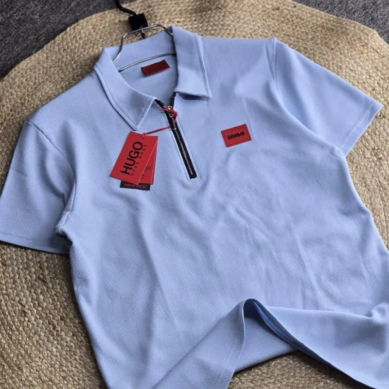 Hugo Boss Men's Premium Half Zipper Polo T-Shirt Wholesale Bangladesh