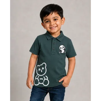 Boy’s Premium Panda Polo T-Shirt Summer Collection Wholesale Bangladesh