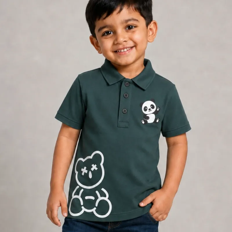 Boy’s Premium Panda Polo T-Shirt Summer Collection Wholesale Bangladesh Boy’s Premium Panda Polo T-Shirt Summer Collection Wholesale Bangladesh