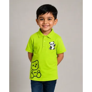 Boy’s Premium Panda Polo T-Shirt Summer Collection Wholesale Bangladesh