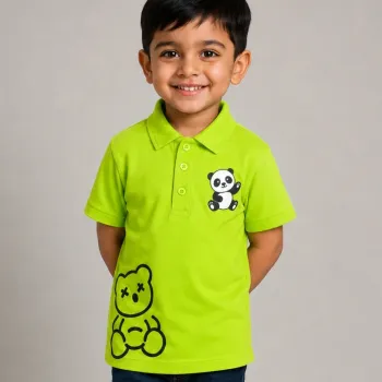 Boy’s Premium Panda Polo T-Shirt Summer Collection Wholesale Bangladesh