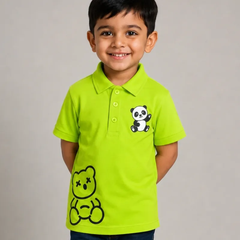 Boy’s Premium Panda Polo T-Shirt Summer Collection Wholesale Bangladesh Boy’s Premium Panda Polo T-Shirt Summer Collection Wholesale Bangladesh