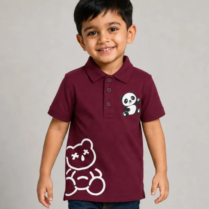 Boy’s Premium Panda Polo T-Shirt Summer Collection Wholesale Bangladesh Boy’s Premium Panda Polo T-Shirt Summer Collection Wholesale Bangladesh