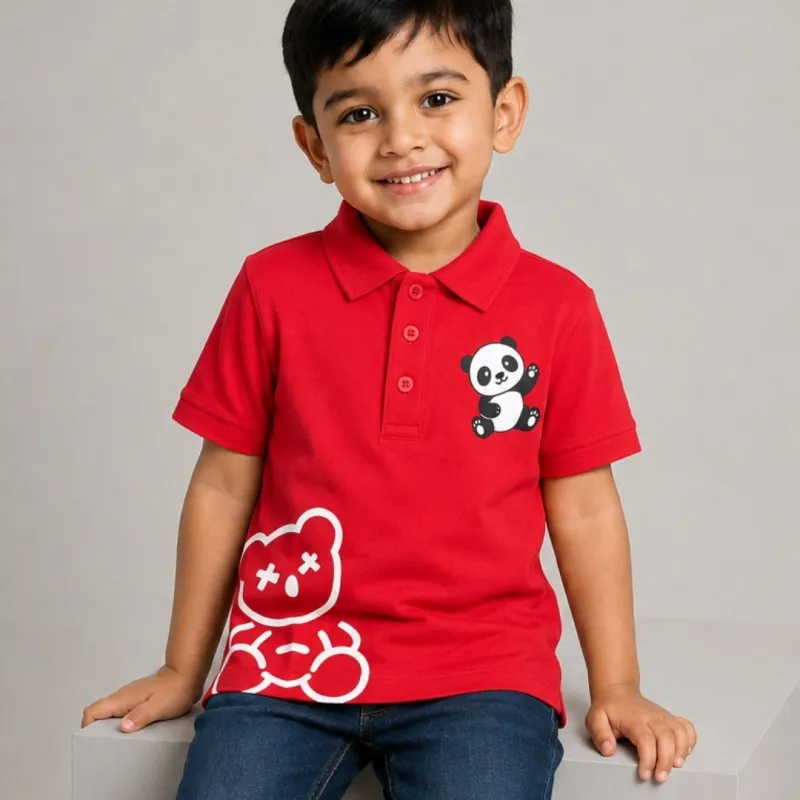 Boy’s Premium Panda Polo T-Shirt Summer Collection Wholesale Bangladesh Boy’s Premium Panda Polo T-Shirt Summer Collection Wholesale Bangladesh