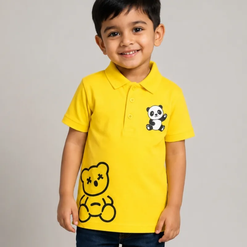 Boy’s Premium Panda Polo T-Shirt Summer Collection Wholesale Bangladesh Boy’s Premium Panda Polo T-Shirt Summer Collection Wholesale Bangladesh