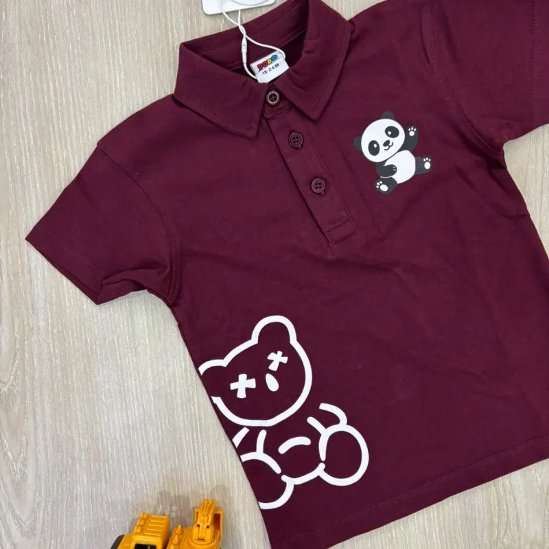 Boy’s Premium Panda Polo T-Shirt Summer Collection Wholesale Bangladesh Boy’s Premium Panda Polo T-Shirt Summer Collection Wholesale Bangladesh