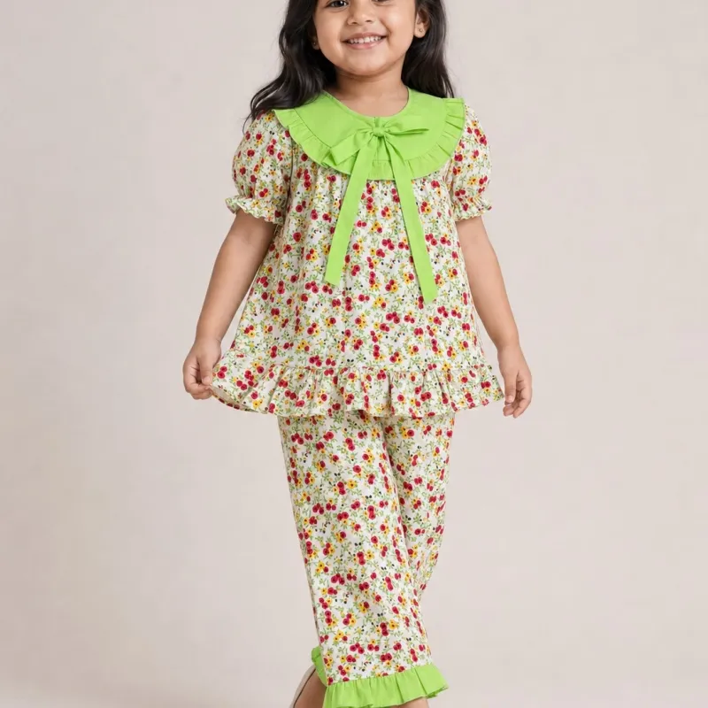 Girls Summer Special Floral Co-ords Set Wholesale Bangladesh Girls Summer Special Floral Co-ords Set Wholesale Bangladesh