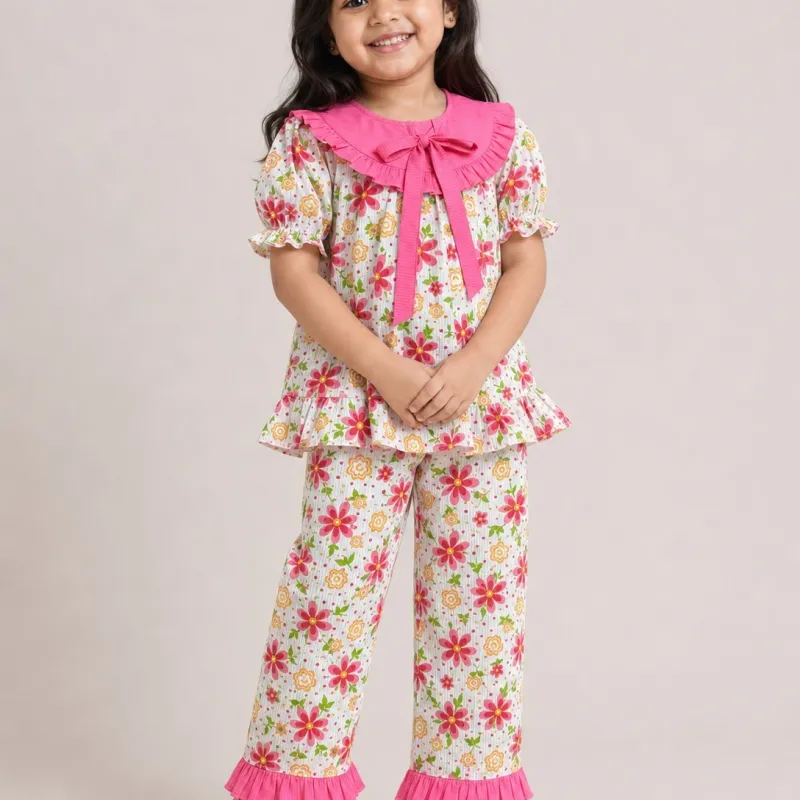 Girls Summer Special Floral Co-ords Set Wholesale Bangladesh Girls Summer Special Floral Co-ords Set Wholesale Bangladesh