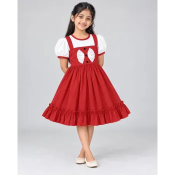 Girls' Premium Fancy Cotton Frock (8 Colours, 2–13 Years) — Wholesale Bangladesh