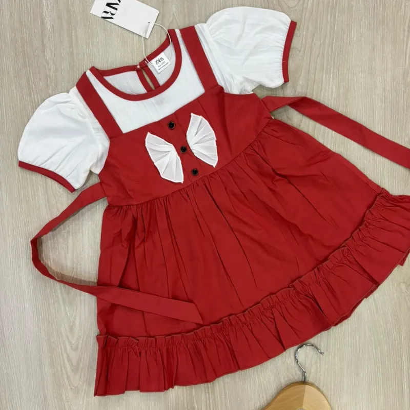 Girls' Premium Fancy Cotton Frock (8 Colours, 2–13 Years) — Wholesale Bangladesh