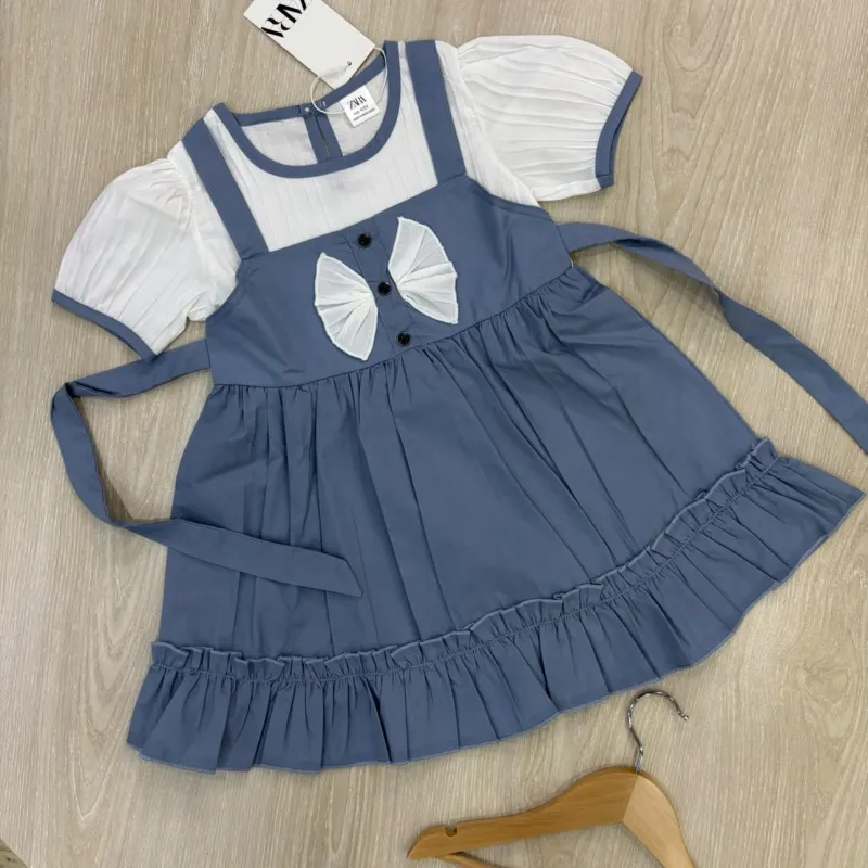 Girls' Premium Fancy Cotton Frock (8 Colours, 2–13 Years) — Wholesale Bangladesh