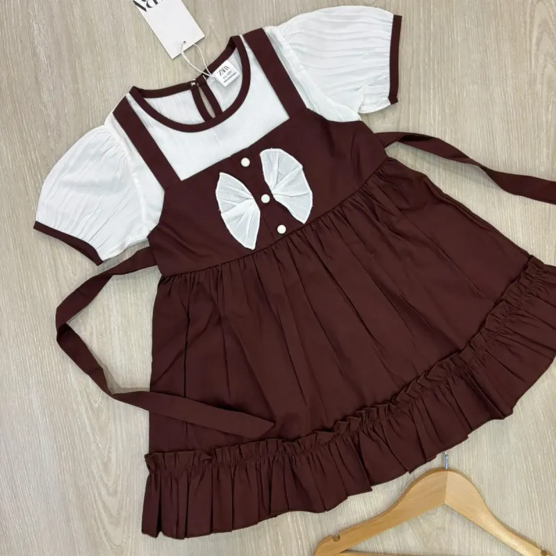 Girls' Premium Fancy Cotton Frock (8 Colours, 2–13 Years) — Wholesale Bangladesh