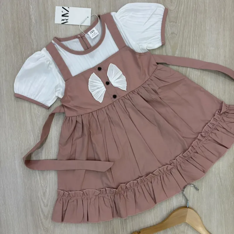 Girls' Premium Fancy Cotton Frock (8 Colours, 2–13 Years) — Wholesale Bangladesh