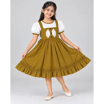 Girls' Premium Fancy Cotton Frock (8 Colours, 2–13 Years) — Wholesale Bangladesh
