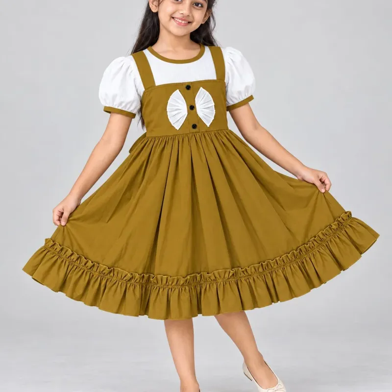 Girls' Premium Fancy Cotton Frock (8 Colours, 2–13 Years) — Wholesale Bangladesh