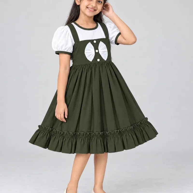 Girls' Premium Fancy Cotton Frock (8 Colours, 2–13 Years) — Wholesale Bangladesh