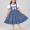 Girls' Premium Fancy Cotton Frock (8 Colours, 2–13 Years) — Wholesale Bangladesh