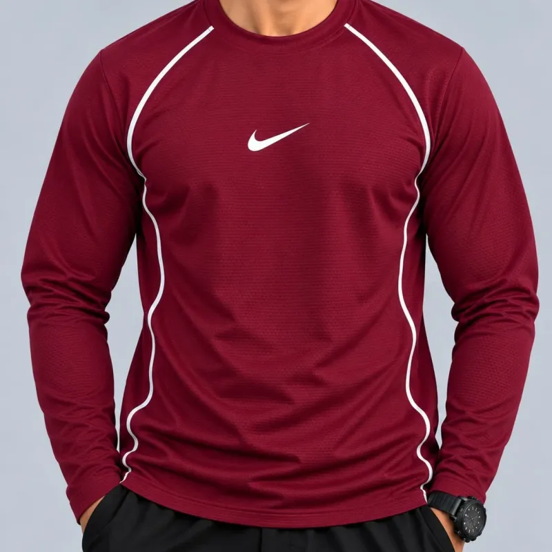 Men's Premium Long-Sleeve Honeycomb Knit Sports T-Shirt — Wholesale Bangladesh