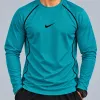 Men's Premium Long-Sleeve Honeycomb Knit Sports T-Shirt — Wholesale Bangladesh
