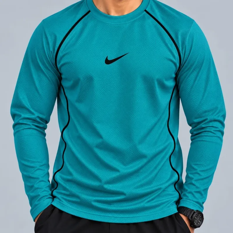 Men's Premium Long-Sleeve Honeycomb Knit Sports T-Shirt — Wholesale Bangladesh