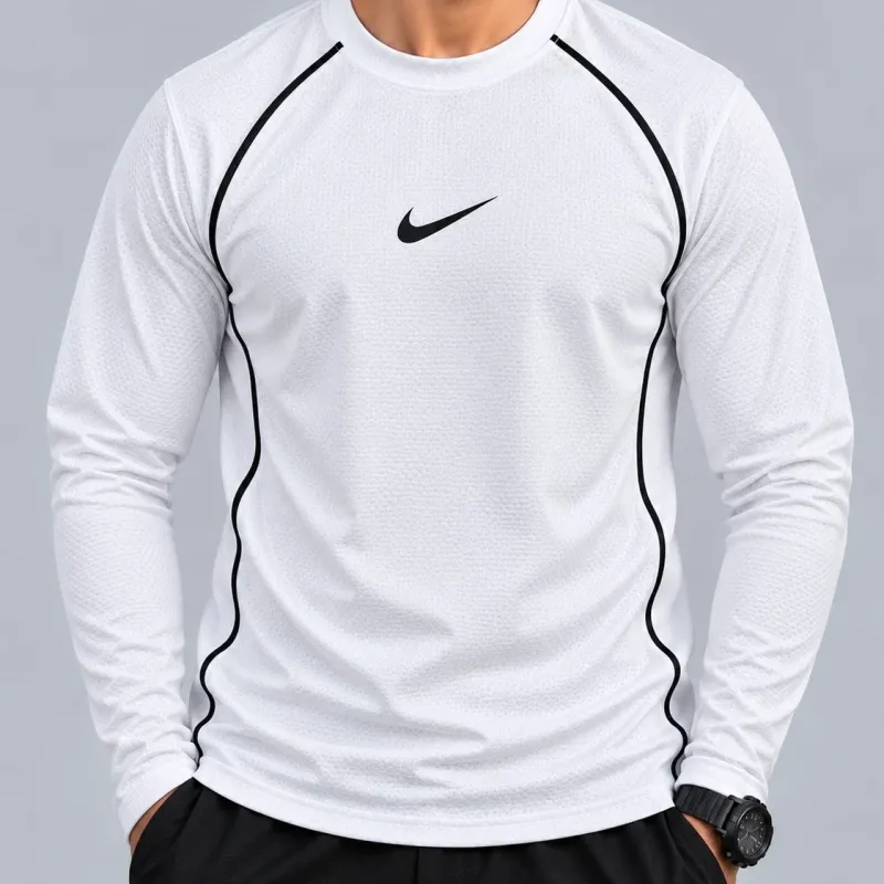 Men's Premium Long-Sleeve Honeycomb Knit Sports T-Shirt — Wholesale Bangladesh
