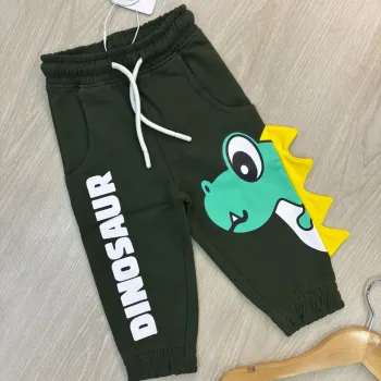 Boys' Premium French Terry Dino Joggers (12M-6Y, 8 Colours) — Wholesale Bangladesh