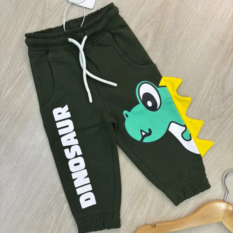 Boys' Premium French Terry Dino Joggers (12M-6Y, 8 Colours) — Wholesale Bangladesh