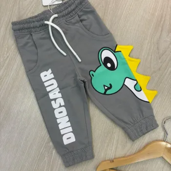 Boys' Premium French Terry Dino Joggers (12M-6Y, 8 Colours) — Wholesale Bangladesh